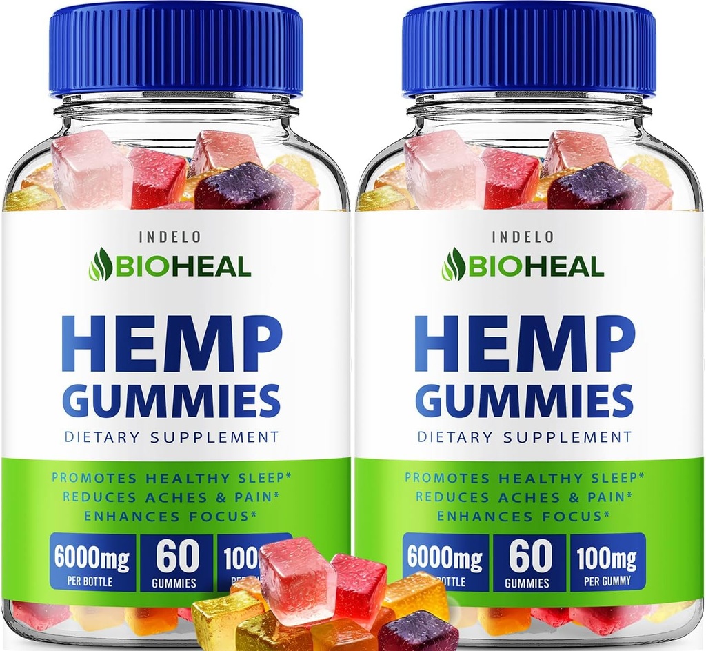 BioHeal Hemp Gummies - με το εκχύλισμα σπόρων κάνναβης Bio Heal Heal Gummies Εμβοές Βοτανικό συμπλήρωμα, Υγεία και ευεξία Υποστήριξη, Όλα Natual Hemp Gummy Advanced Formula (2 Pack - 120 Gummies)