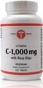 Ολιστική Υγεία Βιταμίνη C με Rose HIPS 1000mg δισκία, Βιταμίνη C δισκίο για την ενίσχυση της ανοσίας, τη διατήρηση της βέλτιστης αρτηριακής πίεσης, και Υγιέστερες Φλεγμονώδεις Αποκρίσεις, 100 δισκία