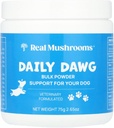 Real Mushrooms Whole Dog Health – Functional Mushroom Blend for Dogs with Lion’s Mane, Cordyceps, Turkey Tail, Reishi, Shiitake for Overal Wellbeing of Dogs – 2.65 oz Powder Supplement