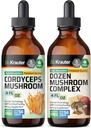 BIO KRAUTER Cordyceps Mushroom Βάμμα 4 Fl. Oz. & Dozen Mushroom Βάμμα 4 Fl. Oz.