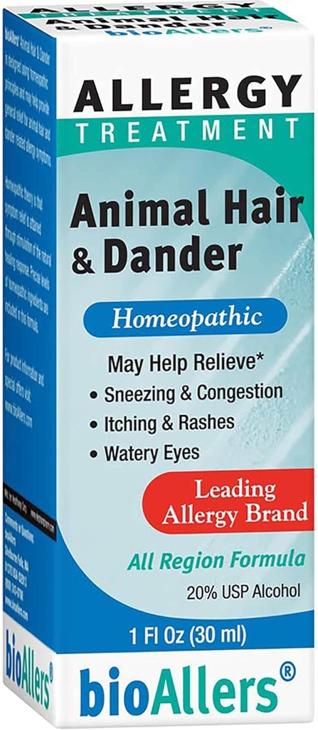 NaturalCare Animal Hair and Dander Ομοιοπαθητικές Υγρές σταγόνες από bioAllers, 1 fl Oz 