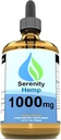 Λάδι κάνναβης Serenity - 4 fl oz 1,000 mg (Orange) - Μπορεί να βοηθήσει με φλεγμονή, πόνο, Mood & More - πλούσια σε βιταμίνη Ε, βιταμίνη Β, Ωμέγα 3,6,9