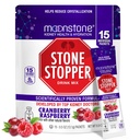 Moonstone Stone Stopper Drink Mix, Cranberry Raspberry, Kidney Stone Prevention, Oxalate Protector, Αναπτύχθηκε από ουρολόγους για τη βελτίωση της ενυδάτωσης και την υποστήριξη της υγείας των νεφρών, 15 ημέρες εφοδιασμού