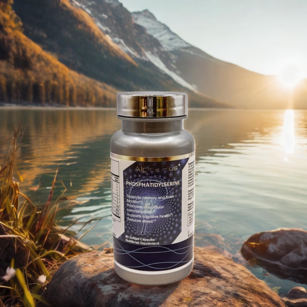 PHOSPHATIDYLSERINE Brain Booster Focus Supplement, 1 Count (Pack of 1), Μωβ