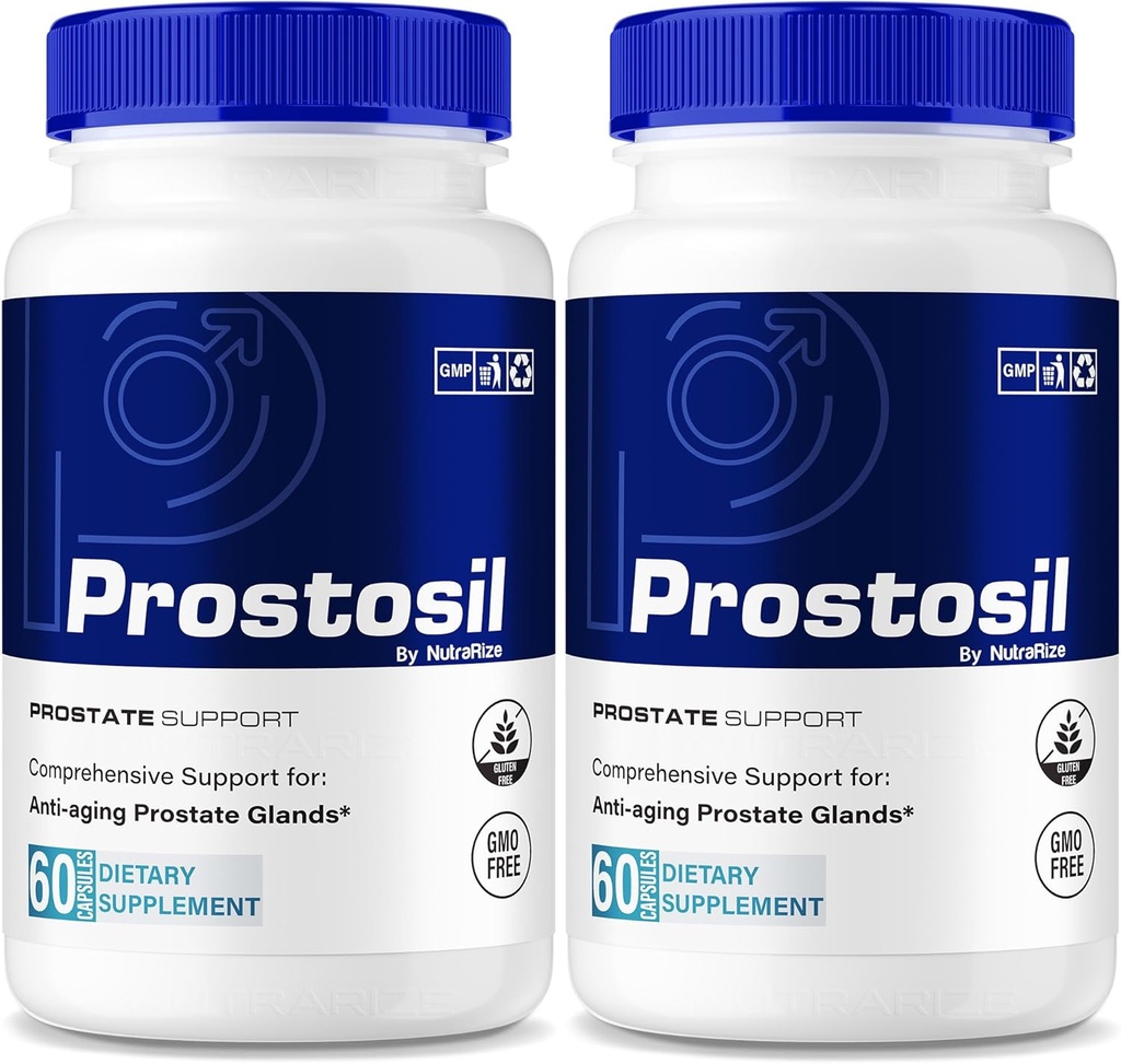 (2 Pack) Prostosil Capsules, All Natural Formula For Prostate Health Support, Maximum Strength Herbal Supplement for Control and Overall Health, Prosto sil Vitamin Pills Official Review (120 Capsules)