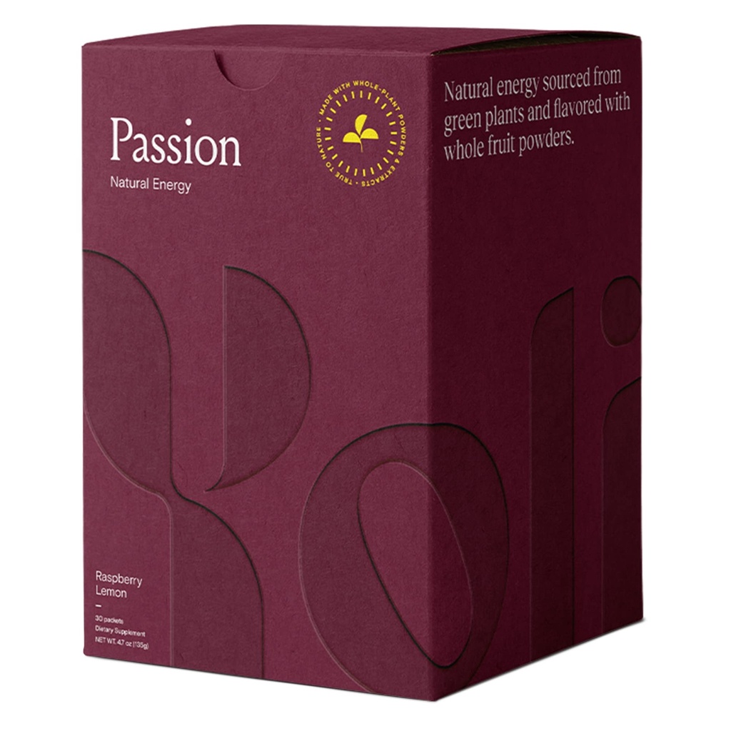 Yoli Passion Energy Powder Mix Raspberry Lemon 30 Individual Packets Sugar-Free Drink with Green Tea & Guarana to Aid Hydration for Endurance, Stamina and Daily Performance Support for Active Adults