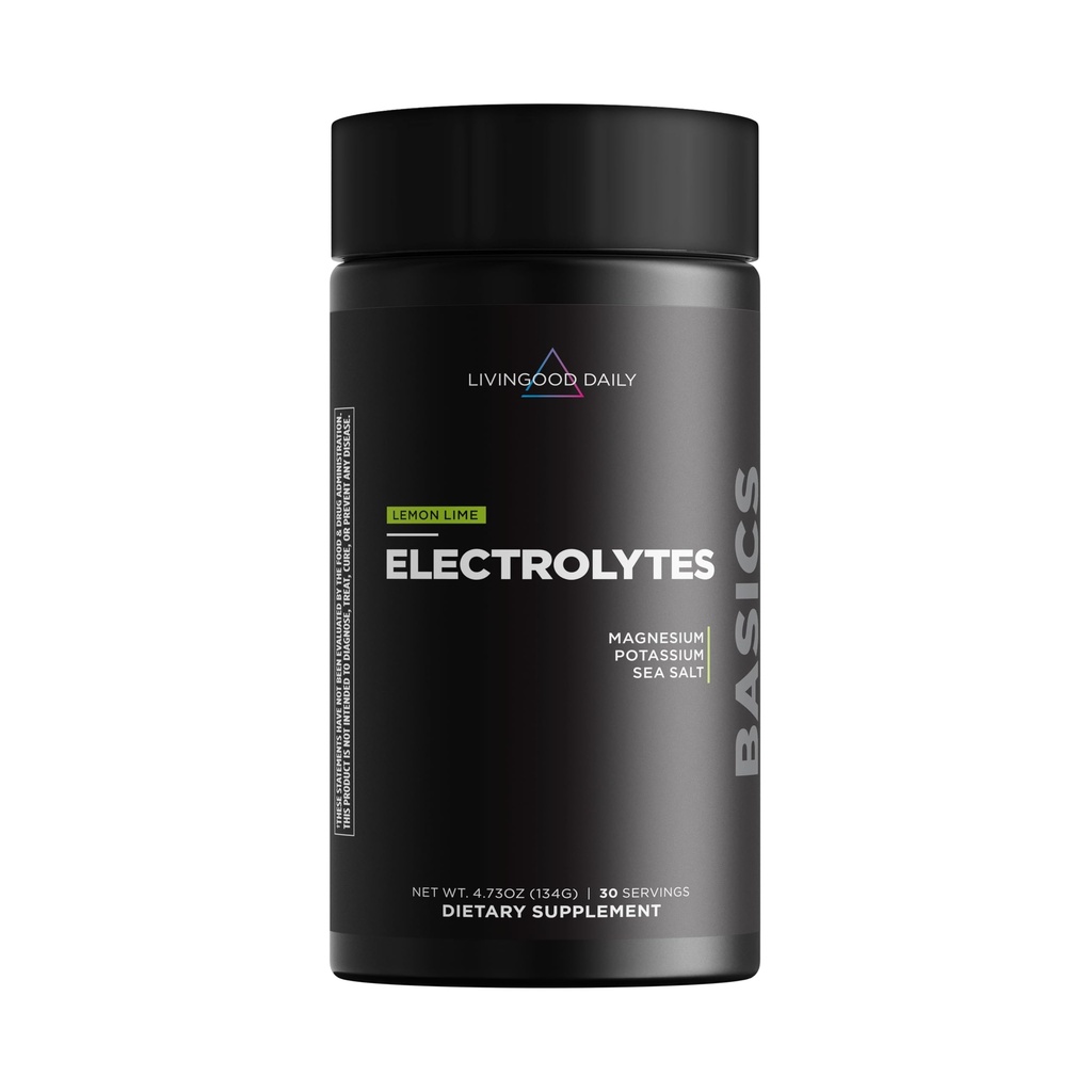 Livingood Daily Electrolytes Powder, Electrolytes Hydration Drink Mix Με Βιταμίνη C, Μαγνήσιο, Αλάτι Ταυρίνης & Θάλασσας, Συμπλήρωμα Ηλεκτρολυτών για Ενέργεια & Ενυδάτωση, Κέτο, Λεμόνι Lime Γεύση, 30 Μερίδες