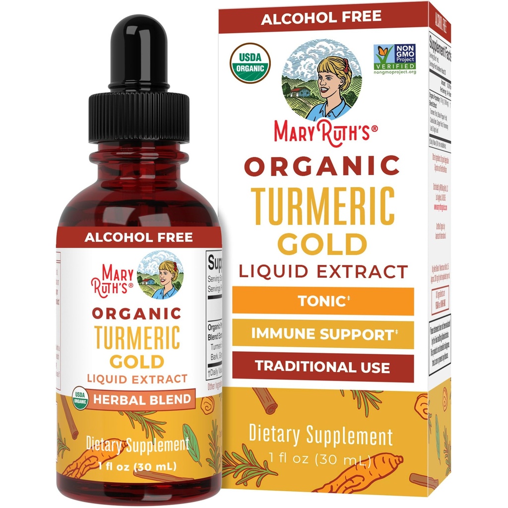 MaryRuth Organics USDA Turmeric Gold Liquid Drops 