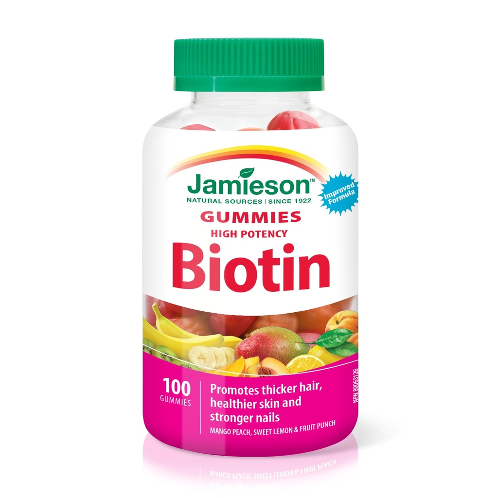 Jamieson Υψηλή ισχύς Biotin Gummies, 100 κόμης
