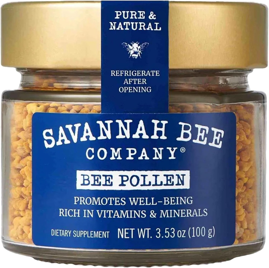 Bee Pollen Supplement by Savannah Bee - Immune System Support - Strong Antioxidant - Rich in Vitamins and Minerals - 100% Natural and Raw