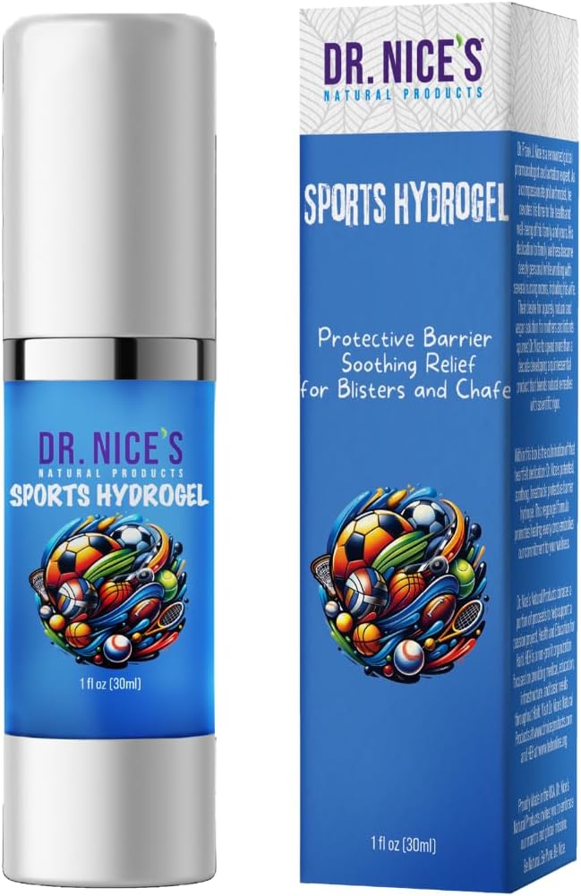 DR. NICE'S Sports Hydrogel - Καταπραϋντικό δέρμα Αναζωογόνηση για μικρές blisters, scrapes, Friction ή Weather Chap ή Chafe Discomfort 