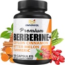 Berberine HCl Supplement, Ceylon Cinnamon and Turmeric Capsules, Green Tea and Bitter Melon Capsules - 120 Capsules for 2 Month Supply