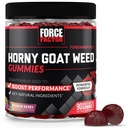 Force Factor Horny Goat Weed Gummies for Men to Support Drive, Vitality & Performance, with BioPerine for Superior Absorption, Epimedium Extract, Passion Berry, 90 Gummies