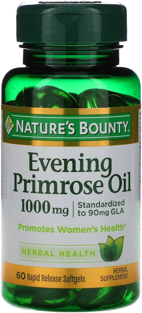Nature's Bounty Evening Primrose Oil 1000 mg - 60 Softgels ταχείας απελευθέρωσης