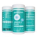 UpNourish AREDS 2 Plus συμπλήρωμα βιταμίνης ματιών, AREDS 2 χωρίς ψευδάργυρο Φόρμουλα με λουτεΐνη, ζεαξανθίνη, σαφράν, ασταξανθίνη & DHA - 120 softgels