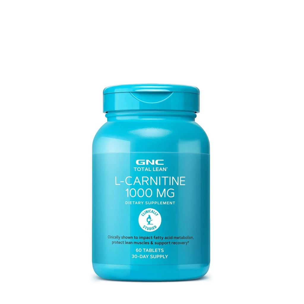 GNC Total Lean L-Carnitine 1000mg, 60 δισκία, υποστηρίζει την αποκατάσταση και την ανάπτυξη των μυών Lean