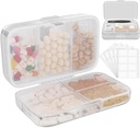 FYY Weekly Pill Organizer with Labels,8 Διαμερίσματα Travel Daily Pill Case Airtight Moisttureproof Large Pill Box to Hold Vitamins, Fish Oil, Συμπληρώματα, Cotton Swab και Bandages-Clear