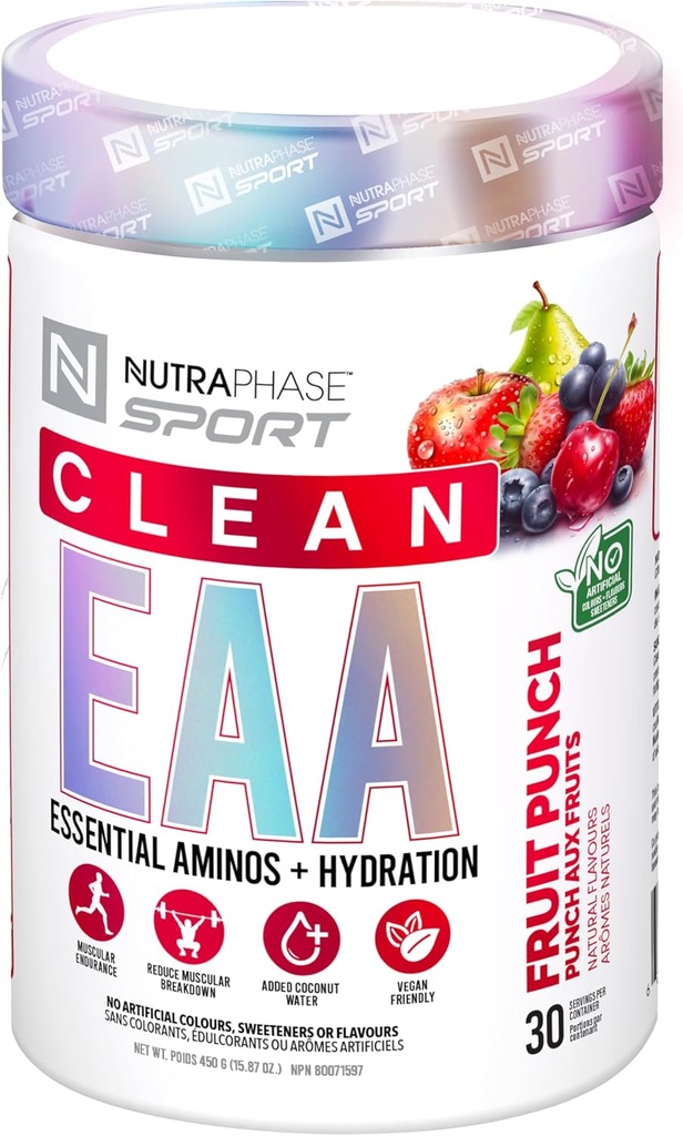 NutraPhase καθαρό ΟΛΓ, όλα φυσικά, Vegan φιλικό, χωρίς γλουτένη, καταπληκτική γεύση, Punch φρούτων