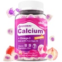 Χωρίς ζάχαρη Κιτρικό ασβέστιο Gummies για γυναίκες & άνδρες 1000mg, βιταμίνη D3 K2, μαγνήσιο, ψευδάργυρος, βόριο, μαγγάνιο, χαλκός, Ultimate Απορρόφηση Συμπληρώματα ασβεστίου για οστά, μύες & ανοσοποιητικό - Vegan, 60 Count