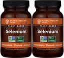 Global Healing Center Σελήνιο 200mcg 2-πακέτο, Pure Selenium συμπλήρωμα με οργανικά συστατικά, αντιοξειδωτικά για το θυρεοειδές & ανοσοποιητική υγεία για άνδρες και γυναίκες - More Than Selenium 100 mcg (60 κάψουλες)