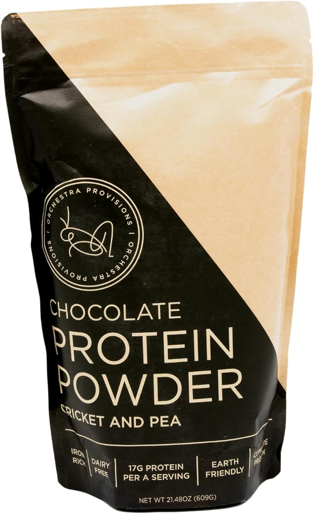 Chocolate Κρίκετ και Pea Protein Powder Blend, 17g Πλήρης πρωτεΐνη, Λακτόζη-δωρεάν, Whey-free