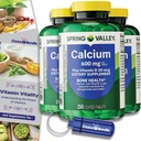 Choice Bundle Spring Valley Calcium Plus Vitamin D Tablets 600 mg 250 Ct 3 pk (750 Total) + “Vitamin Vitality” Guide & Pill Container (5 Προϊόντα)!