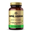 Solgar Super Ginkgo, 120 κάψουλες λαχανικών - Πλήρης ισχύς (FP) - Αντιοξειδωτικό & Νευρικό Σύστημα Υποστήριξη - Εγκεφαλική Υγεία - Μη ΓΤΟ, Vegan, Χωρίς γλουτένη, Χωρίς γαλακτοκομικά, Kosher - 120 Σερβιέτες