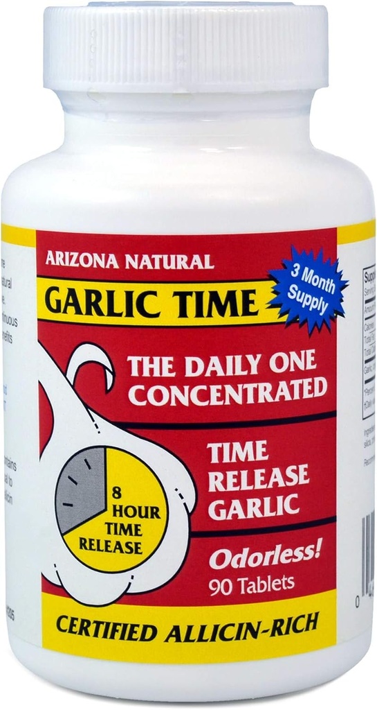 Arizona Naturals Σκόρδο Χρονική Κυκλοφορία 90 Caplets