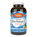 Carlson - Elite Omega-3 Gems, 1600 mg Omega-3 Συμπεριλαμβανομένων των EPA και DHA, Νορβηγικά, Συμπληρώματα ιχθυελαίου Αγριας Αγοράς, Με Βιώσιμη προέλευση, λεμόνι, 180 Softgels