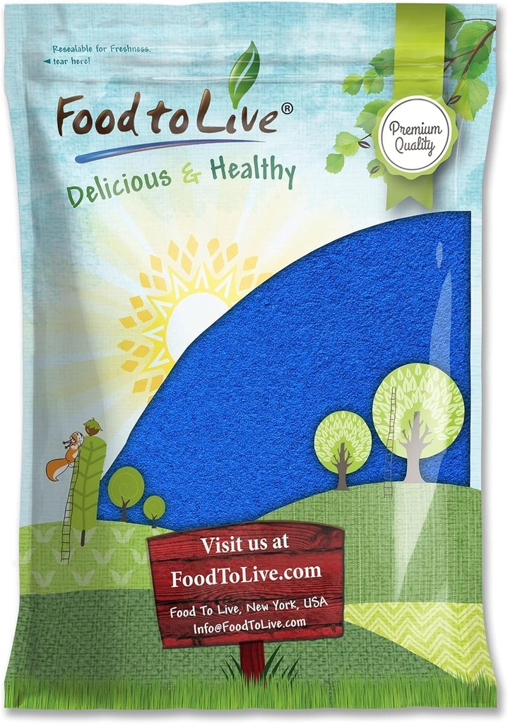 Τροφή για να ζήσετε μπλε σκόνη Spirulina, 6 Λίρες — καθαρό ωμό μπλε-πράσινο εκχύλισμα φυκιών, Kosher, Vegan, μη-ακτινοβολημένο, πλούσιο σε Phycocyanin, μεγάλη για χυμούς, smoothies, Shakes, ποτά, και χρωστικές τροφίμων