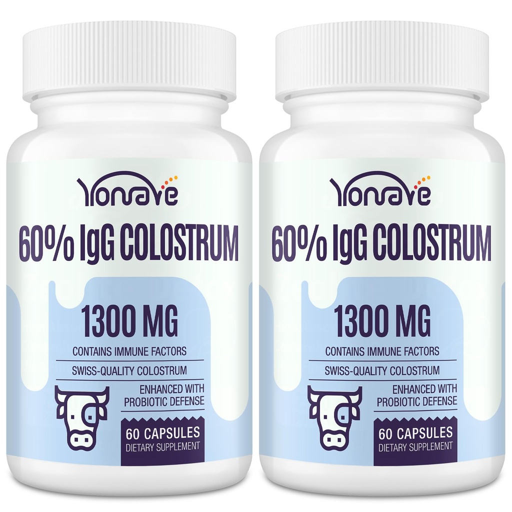 Συμπλήρωμα Καψακίων Βοοειδών 1300mg - Extra High 60% IgG Bovine Colostrum - Οστό, Άσκηση, Ανοσοποιητικό - 120 Κάψουλες