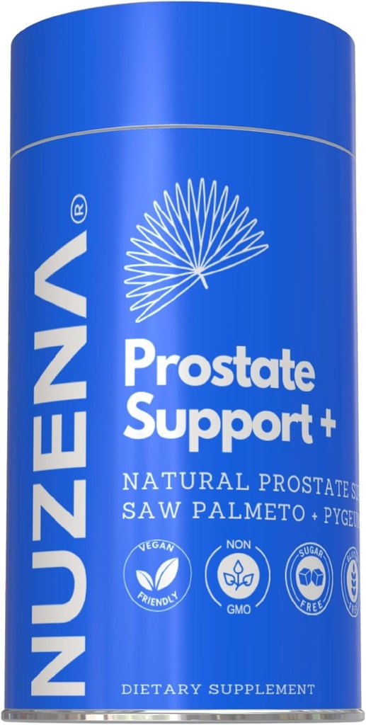 Nuzena Prostate Υποστήριξη +, Προηγμένη Φόρμουλα με Saw Palmetto, Juniper μούρα και Quercetin Εκχυλίσματα για να βοηθήσει τους άνδρες Υποστήριξη ενός διευρυμένου Prostate, Made in USA (60 Κάψουλες)