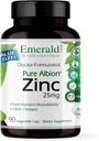 Emerald Labs Zinc 25mg - Ανοσοποιητική υποστήριξη, Digestive Health, Oxidative Stress Support - Κατασκευάζεται με ψευδάργυρο Bisglycinate - Vegan & Gluten-free - 90 κάψουλες λαχανικών