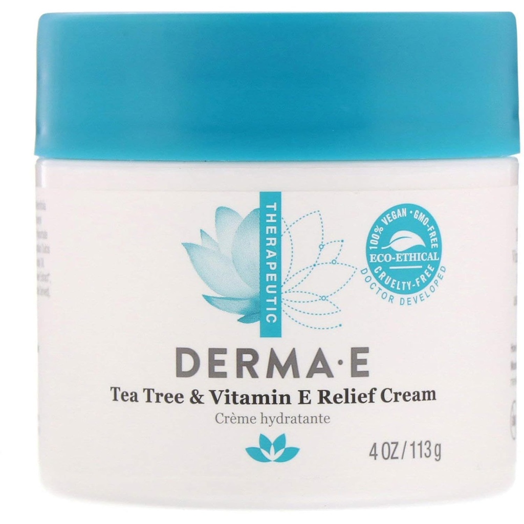 Derma E Tea Tree and Vitamin E Relief Cream, Συσκευασία των 2