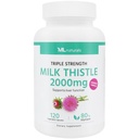 ML Naturals Triple Strength Milk Thistle 2000 mg (Υψηλή Δοσολογία & Ικανότητα Silymarin 192 mg ανά Σερβίρισμα), 120 Καψάκια λαχανικών (4 Μήνες Προσφορά). Υποστηρίζει την υγεία του ήπατος, NSF-Certified & cGMP- Compliant