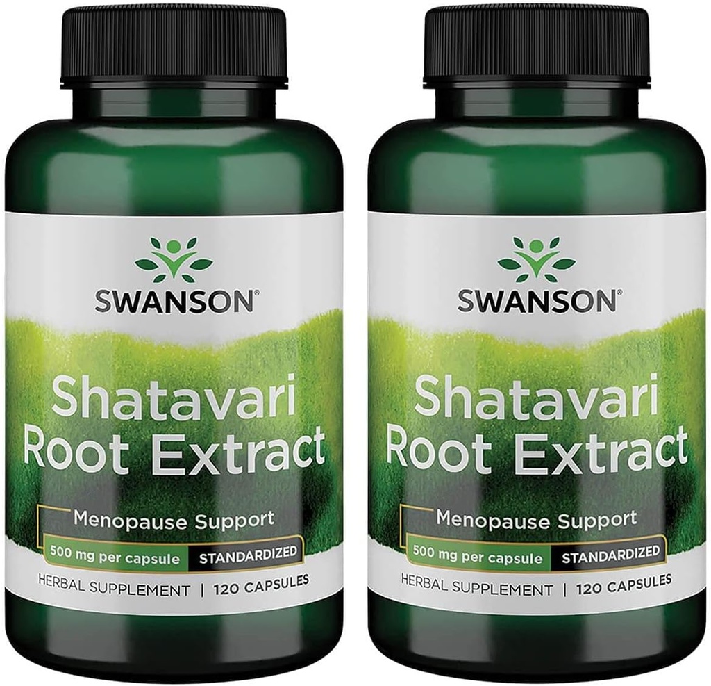 Swanson Shatavari Ayurvedic Θηλυκό Αναγεννητής 500 Milligrams 120 Κάψουλες (2 Συσκευασία)