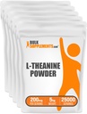 BulkSupplements.com L-Theanine Powder - L-Theanine Supplement, L-Theanine 200mg - Amino Amino Supplement, Pure & Gluten Free, 200mg ανά Σερβίρισμα, 5kg (11 λίβρες) (Pack of 5)