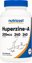 Nutricost Huperzine A Capsules 200mcg, 240 Capsules - Non-GMO, Vegetarian Friendly