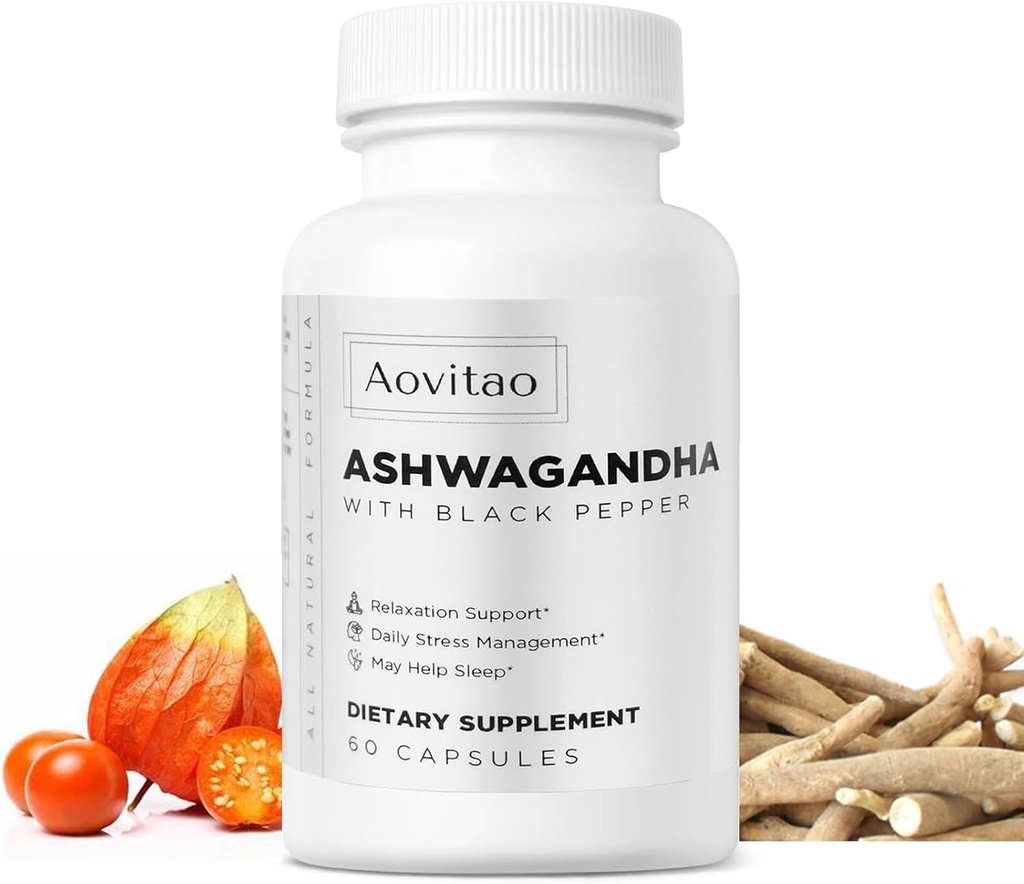 Ashwagandha για γυναίκες συμπληρώματα κάψουλες Vegan άγχος ανακούφιση ανοσοποιητική υποστήριξη συμπλήρωμα ισοσκελισμένα επίπεδα ενέργειας και οργανική διάθεση