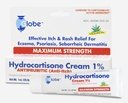 Globe Hydrocortisone Maximum Strength Cream 1% w/ Aloe, Anti-Itch Cream for Redness, Swelling, Iching, Rash & Dermatitis, Bug/Mosquito Bites, Eczema, Hemorrhoids & More