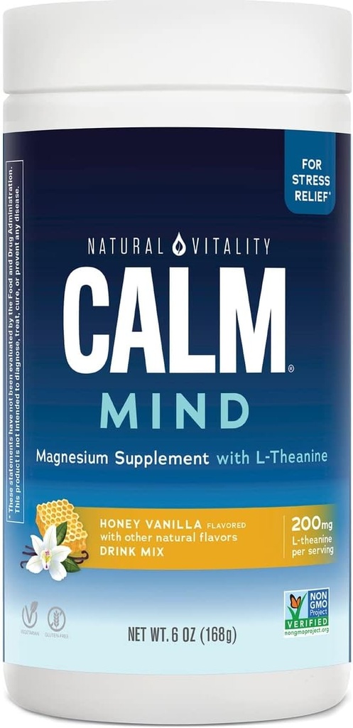Natural Vitality Calm Mind - Honey Vanilla 6 oz Pwdr