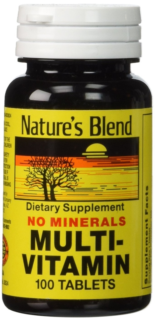 Μείγμα πολυ-βιταμίνης της φύσης No Minerals 100 Tabs (υπόδειγμα: 3824)
