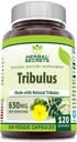 Herbal Secrets Tribulus 630 Mg 120 Veggie Capsules Supplement | Non-GMO | Gluten Free | Made in USA
