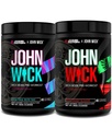Jacked Factory X John Wick - Wick Mode Pre Workout Powder - Έντονη ενέργεια, Battle-ready Focus, Ασταμάτητη Δέσμευση, και Sheer Will - Baba Yaga Blue Raz & Osaka Cherry Blossom (80 Υπηρεσίες)