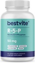 BESTVITE Ριβοφλαβίνη-5-Φωσφορικό 50mg (120 κάψουλες χορτοφάγων) - Όχι Stearates - Vegan - Μη ΓΤΟ - Χωρίς γλουτένη - Βιοενεργή μορφή βιταμίνης Β2