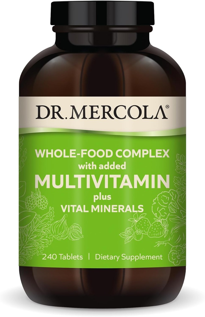Dr. Mercola Food Complex με προσθήκη πολυβιταμινών Plus Vital Minerals, 30 Σερβιέτες (240 δισκία), Συμπλήρωμα διατροφής, Υποστηρίζει Γενική Υγεία