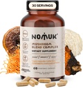 Adaptogenic Mushroom Extract Blend Lions Mane, Reishi, Cordyceps, συμπλήρωμα Chaga, 60 κάψουλες.
