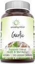 Amazing India Garlic 500 mg 120 Veggie Capsules Supplement | Non-GMO | Gluten-Free