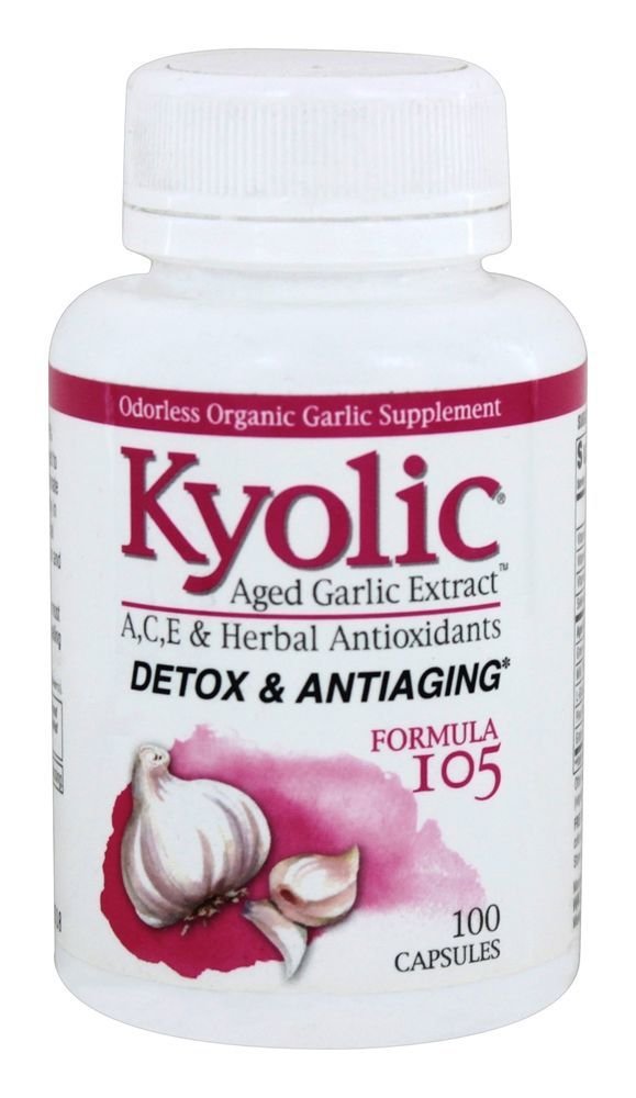 Kyolic aged Garlic Extract Formula 105, Detox και κατά της γήρανσης, 100 κάψουλες (Packaging May Vary)