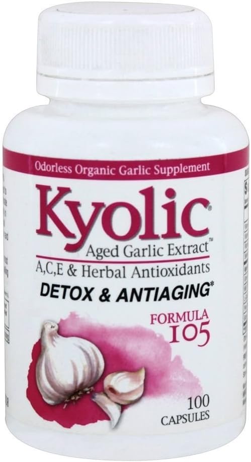 Kyolic aged Garlic Extract Formula 105, Detox και κατά της γήρανσης, 100 κάψουλες (Packaging May Vary)